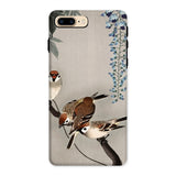 Sparrows and Wisteria - Ohara Koson Shin-hanga Iphone Case, 8 Plus / Matte, Phone Case Decorative Design Birds Flowers Asian-inspired