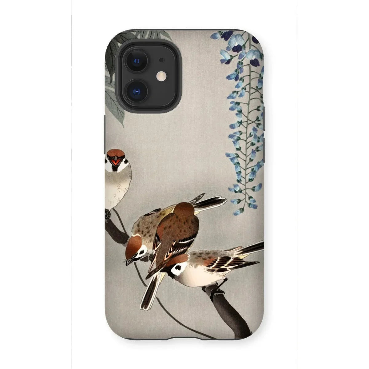 Sparrows and Wisteria - Ohara Koson Shin-hanga Iphone Case - 12 Mini / Matte