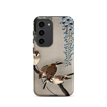 Sparrows and Wisteria - Ohara Koson Shin-hanga Phone Case, Samsung Galaxy S23 / Matte, Mobile Cases, Toby Leon
