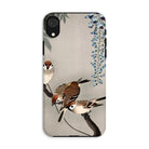 Sparrows and Wisteria Ohara Koson Shin Hanga Iphone Case, Xr / Matte, Phone Case Decorative Design Birds Flowers Asian Inspired Style