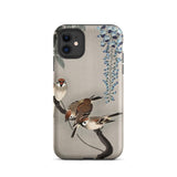 Sparrows and Wisteria - Ohara Koson Shin-hanga Phone Case Iphone 11 / Matte Bird-themed Phone Case Ohara Koson, Koson-inspired Case,