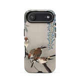 Sparrows and Wisteria - Ohara Koson Shin-hanga Phone Case Iphone 17 Air / Matte Google Pixel 7 Pro Phone Case Bird Design Ohara Koson,