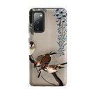 Sparrows and Wisteria Ohara Koson Shin Hanga Samsung Case, Galaxy S20 Fe / Matte, Smartphone Case Nature Inspired Design Birds Flowers