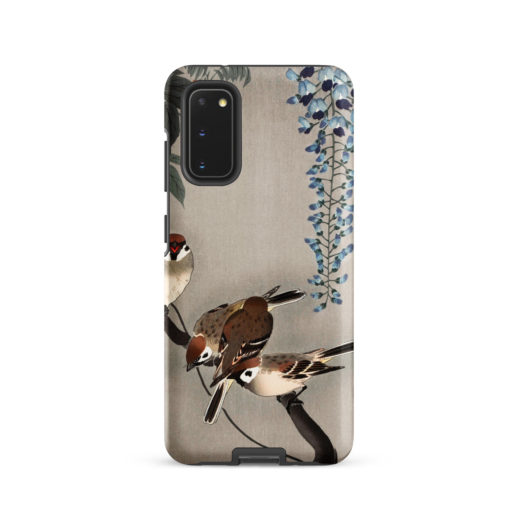 Sparrows and Wisteria Ohara Koson Shin Hanga Samsung Case, Galaxy S20 / Matte, Smartphone Case Nature Themed Illustration Birds Branches