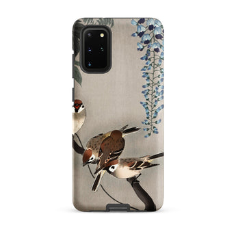 Sparrows and Wisteria - Ohara Koson Shin-hanga Samsung Case, Galaxy S20 Plus / Matte, Smartphone Case Bird Floral Design