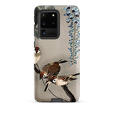 Sparrows and Wisteria - Ohara Koson Shin-hanga Samsung Case, Galaxy S20 Ultra / Matte, Smartphone Case Bird Floral Design