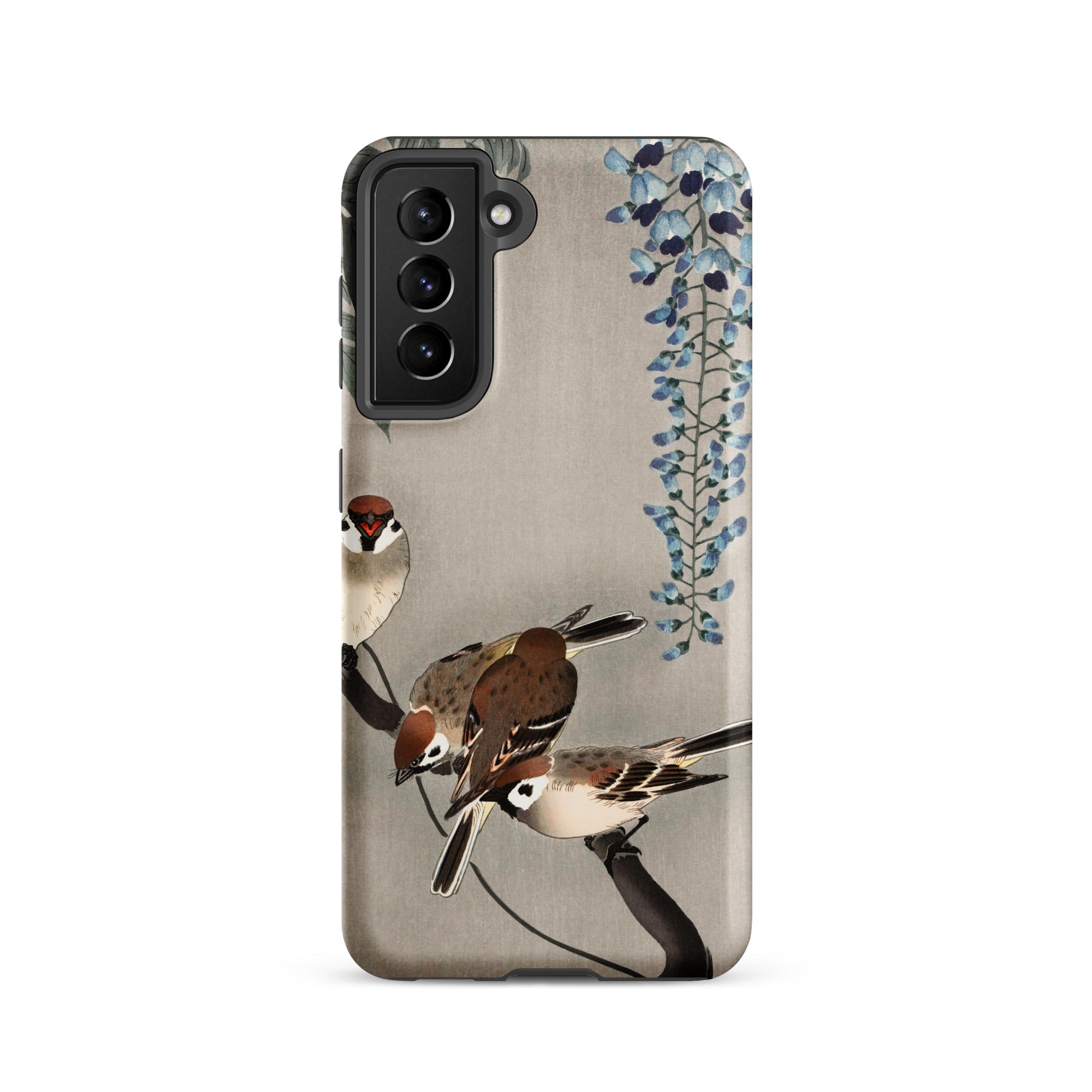 Sparrows and Wisteria Ohara Koson Shin Hanga Samsung Case, Galaxy S21 / Matte, Smartphone Case Traditional Asian Style Painting Sparrows