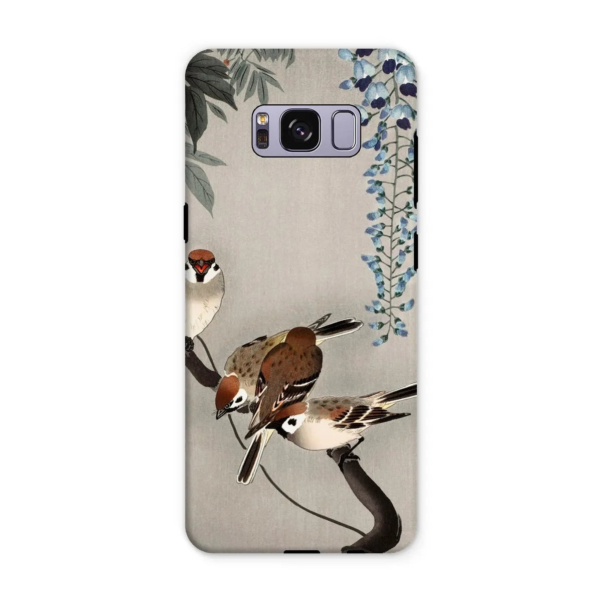 Sparrows And Wisteria - Shin-hanga Art Phone Case - Ohara Koson - Samsung Galaxy S8 Plus / Matte - Mobile Phone Cases