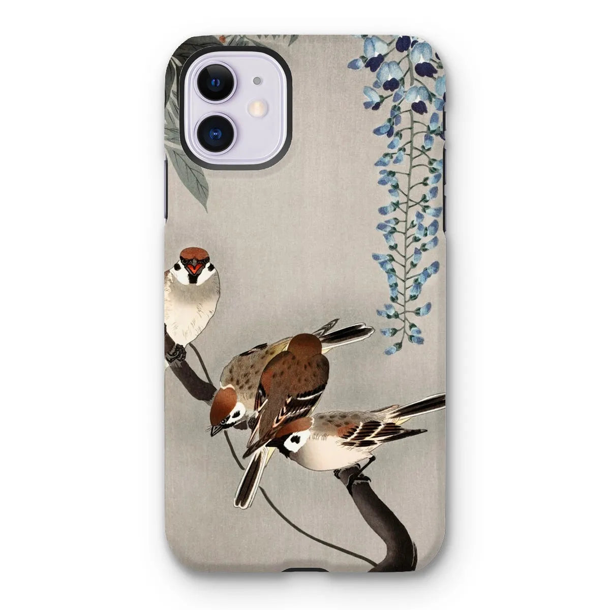 Sparrows And Wisteria - Shin-hanga Art Phone Case - Ohara Koson - Iphone 11 / Matte - Mobile Phone Cases - Aesthetic Art