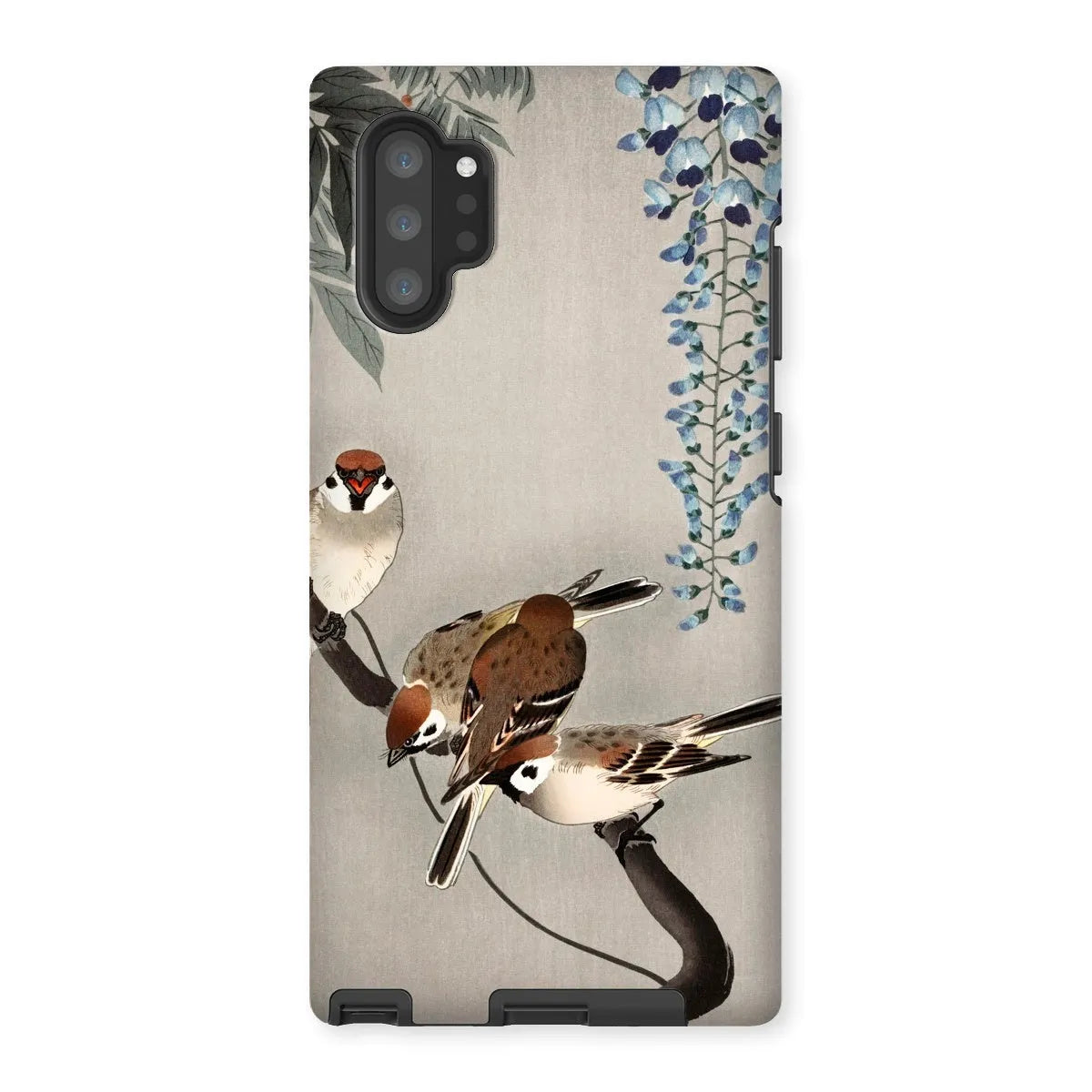 Sparrows And Wisteria - Shin-hanga Art Phone Case - Ohara Koson - Samsung Galaxy Note 10p / Matte - Mobile Phone Cases
