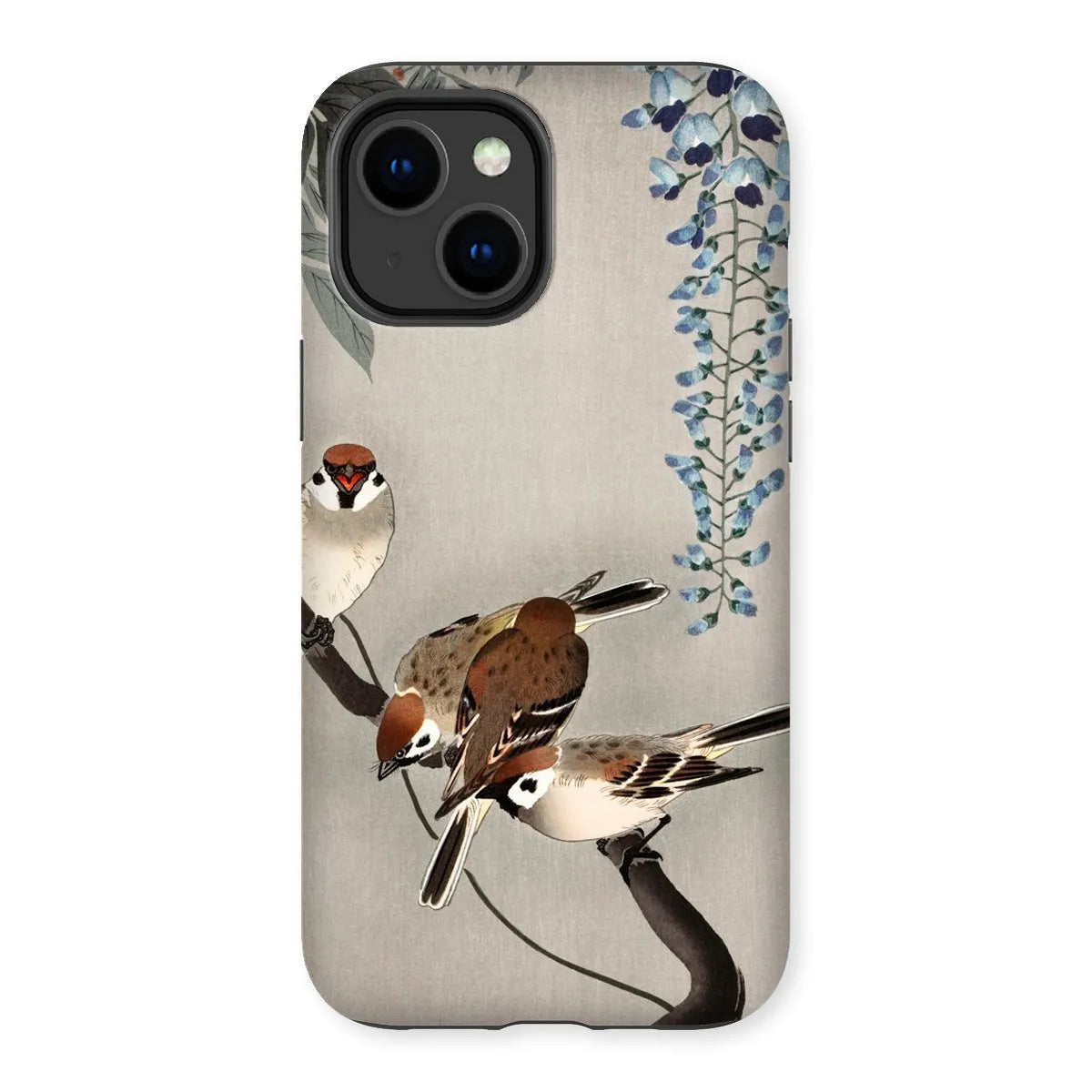 Sparrows And Wisteria - Shin-hanga Art Phone Case - Ohara Koson - Iphone 14 Plus / Matte - Mobile Phone Cases