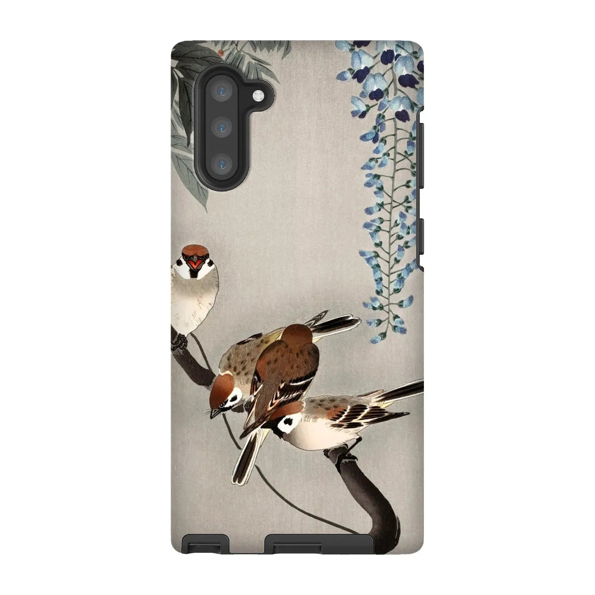 Sparrows And Wisteria - Shin-hanga Art Phone Case - Ohara Koson - Samsung Galaxy Note 10 / Matte - Mobile Phone Cases