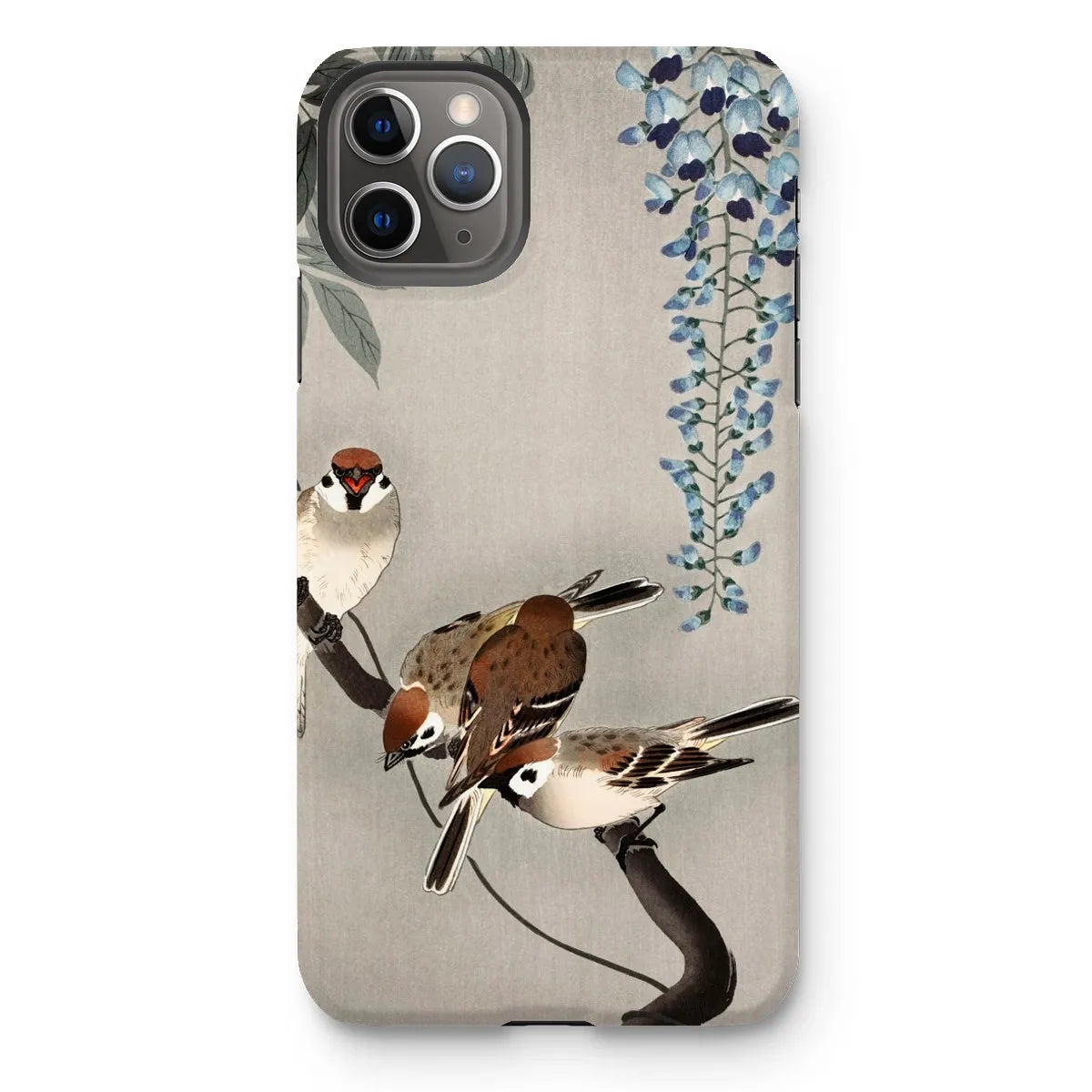 Sparrows And Wisteria - Shin-hanga Art Phone Case - Ohara Koson - Iphone 11 Pro Max / Matte - Mobile Phone Cases