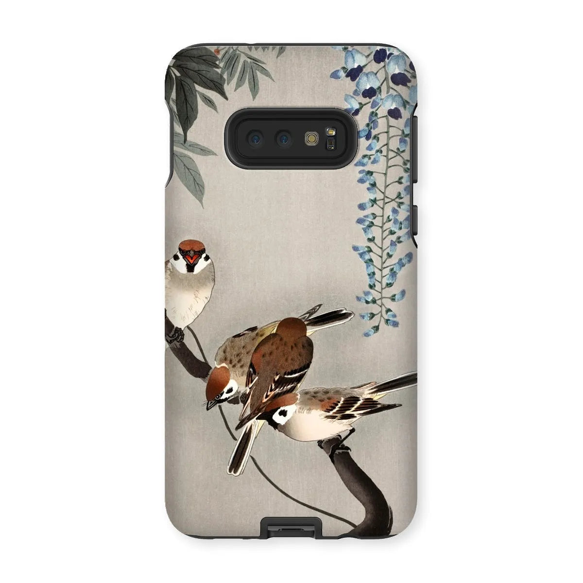 Sparrows And Wisteria - Shin-hanga Art Phone Case - Ohara Koson - Samsung Galaxy S10e / Matte - Mobile Phone Cases