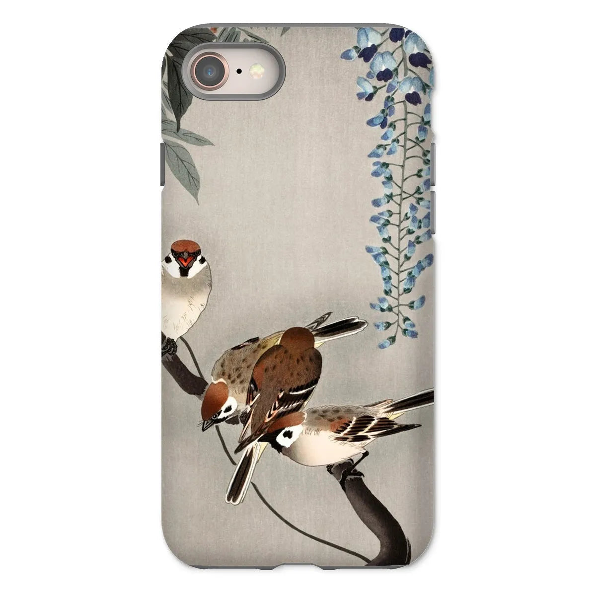Sparrows And Wisteria - Shin-hanga Art Phone Case - Ohara Koson - Iphone 8 / Matte - Mobile Phone Cases - Aesthetic Art