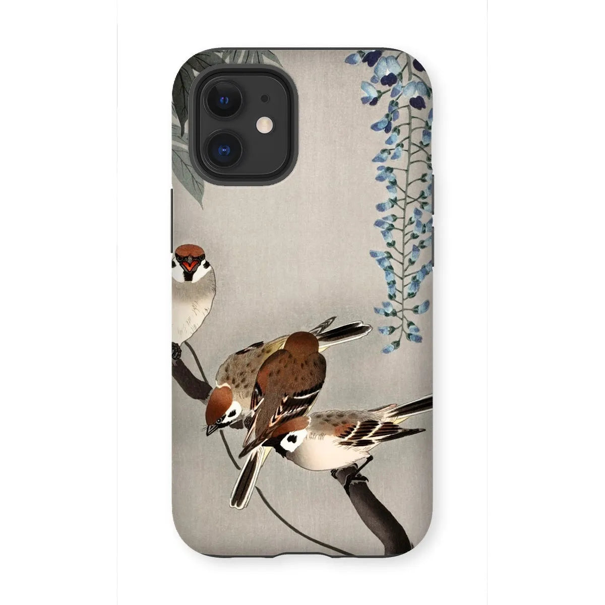 Sparrows And Wisteria - Shin-hanga Art Phone Case - Ohara Koson - Iphone 12 Mini / Matte - Mobile Phone Cases