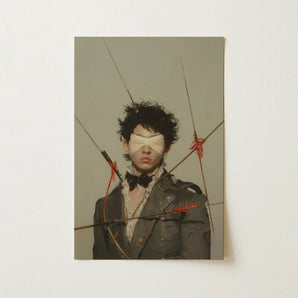 Spearhead - Dapper Gay Outlaw Art Print / Canvas Rectangular Person Dark Curly Hair Eye Dandy, Prints