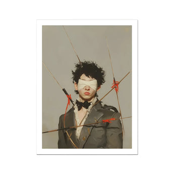 Spearhead - Gay Outlaw Dandy Art Print, 20x30’’ / 51x76cm / Unframed, Blindfolded Figure Pierced Arrows