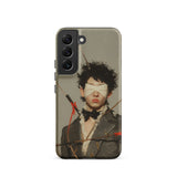 Spearhead - New Romantic Outlaw Dandy Samsung Case, Galaxy S22 / Matte, Smartphone Case Blindfolded Figure Pierced Arrows