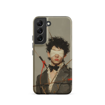 Spearhead - New Romantic Outlaw Dandy Samsung Case, Galaxy S22 / Matte, Smartphone Case Blindfolded Figure Pierced Arrows