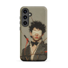 Spearhead New Romantic Outlaw Dandy Samsung Case, Galaxy S24 Plus / Matte, Smartphone Case Blindfolded Figure Pierced Arrows
