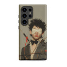 Spearhead New Romantic Outlaw Dandy Samsung Case, Galaxy S24 Ultra / Matte, Smartphone Printed Case Blindfolded Person Arrows