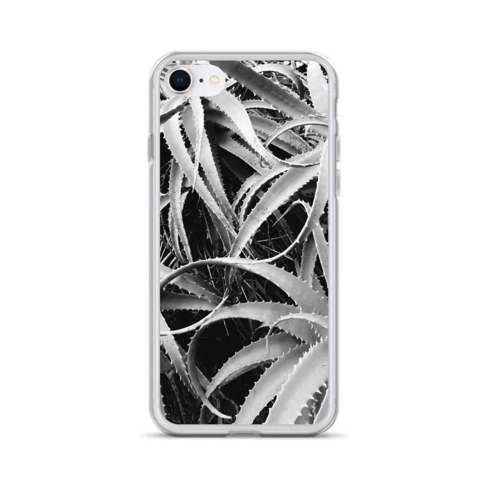 Spiked 2 + Too Botanical Art Iphone Case - Black And White - Iphone 7/8 - Mobile Phone Cases - Aesthetic Art