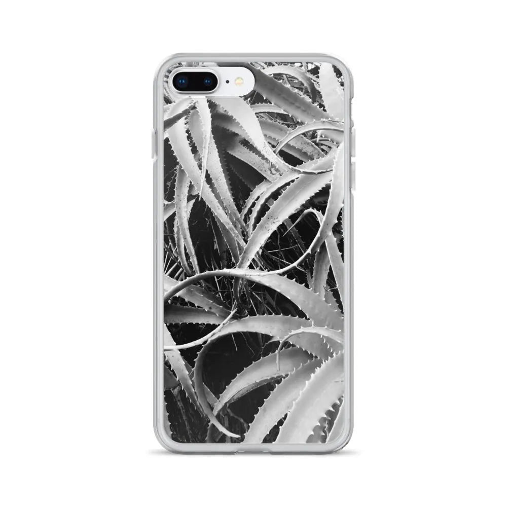 Spiked 2 + Too Botanical Art Iphone Case - Black And White - Iphone 7 Plus/8 Plus - Mobile Phone Cases - Aesthetic Art