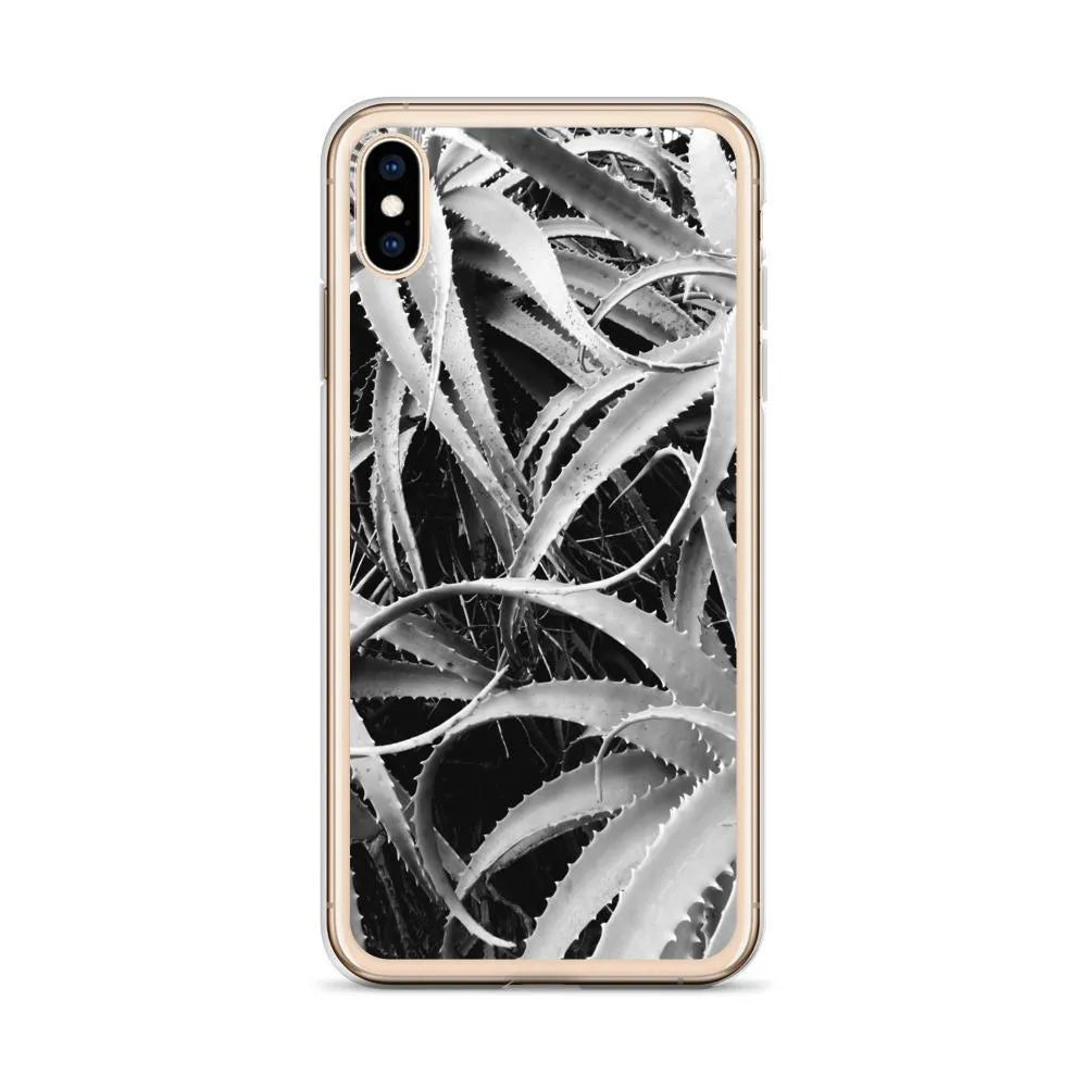 Spiked 2 + Too Botanical Art Iphone Case - Black And White - Mobile Phone Cases - Aesthetic Art