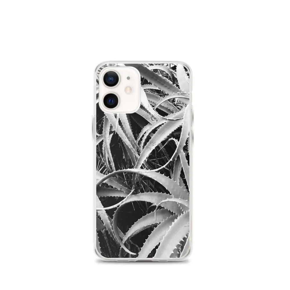 Spiked 2 + Too Botanical Art Iphone Case - Black And White - Iphone 12 Mini - Mobile Phone Cases - Aesthetic Art