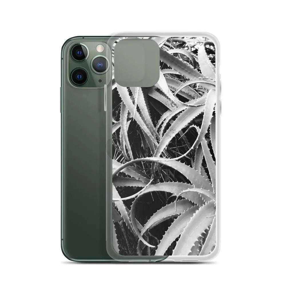 Spiked 2 + Too Botanical Art Iphone Case - Black And White - Iphone 11 Pro - Mobile Phone Cases - Aesthetic Art
