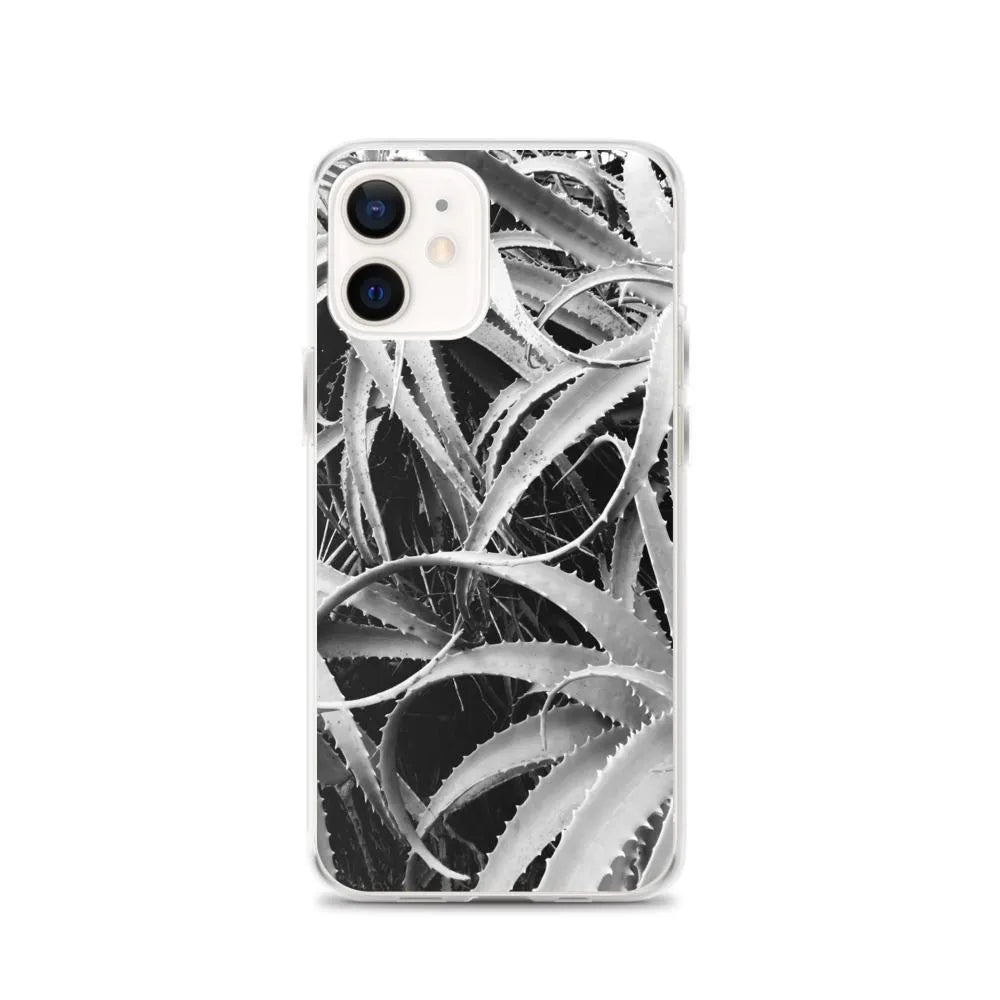 Spiked 2 + Too Botanical Art Iphone Case - Black And White - Iphone 12 - Mobile Phone Cases - Aesthetic Art