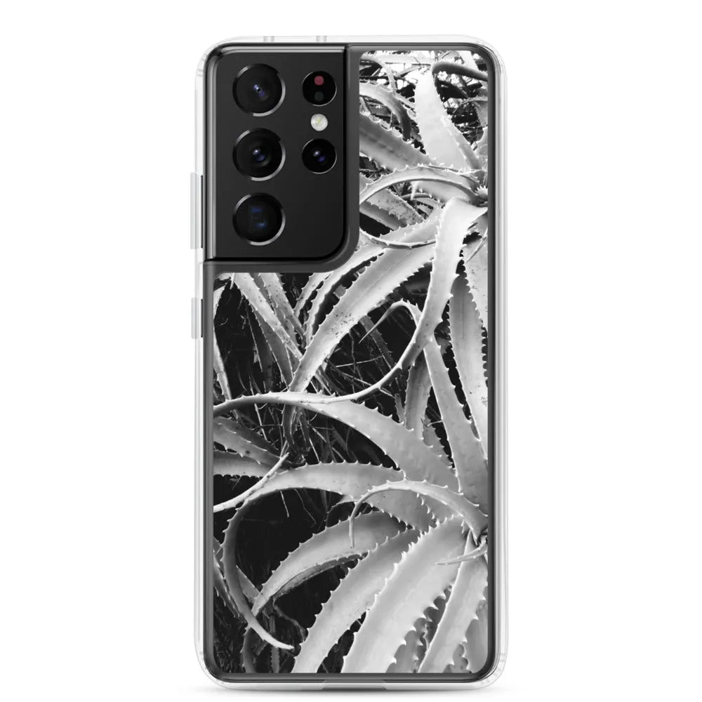 Spiked 2 + Too Samsung Galaxy Case - Black And White - Samsung Galaxy S21 Ultra - Mobile Phone Cases - Aesthetic Art