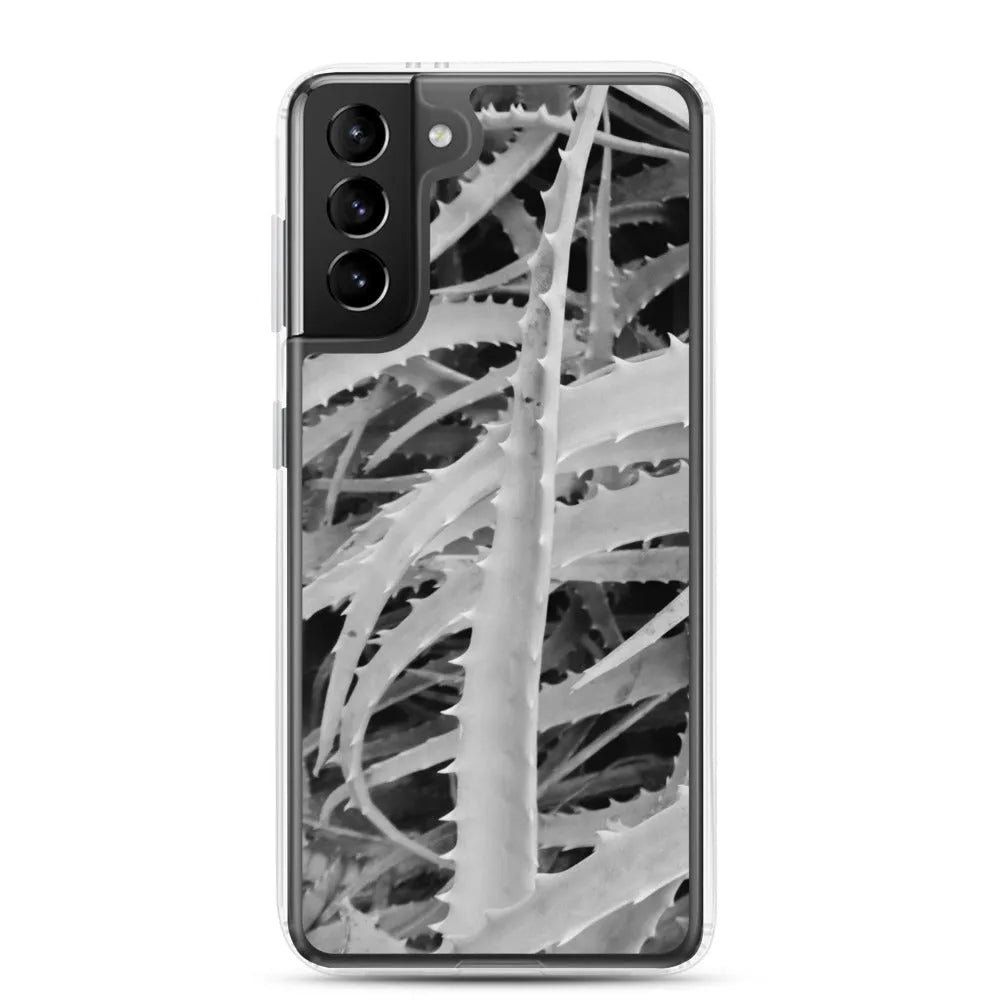 Spiked Samsung Galaxy Case - Black And White - Samsung Galaxy S21 Plus - Mobile Phone Cases - Aesthetic Art