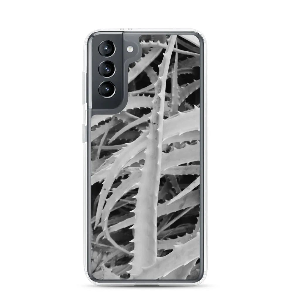 Spiked Samsung Galaxy Case - Black And White - Samsung Galaxy S21 - Mobile Phone Cases - Aesthetic Art