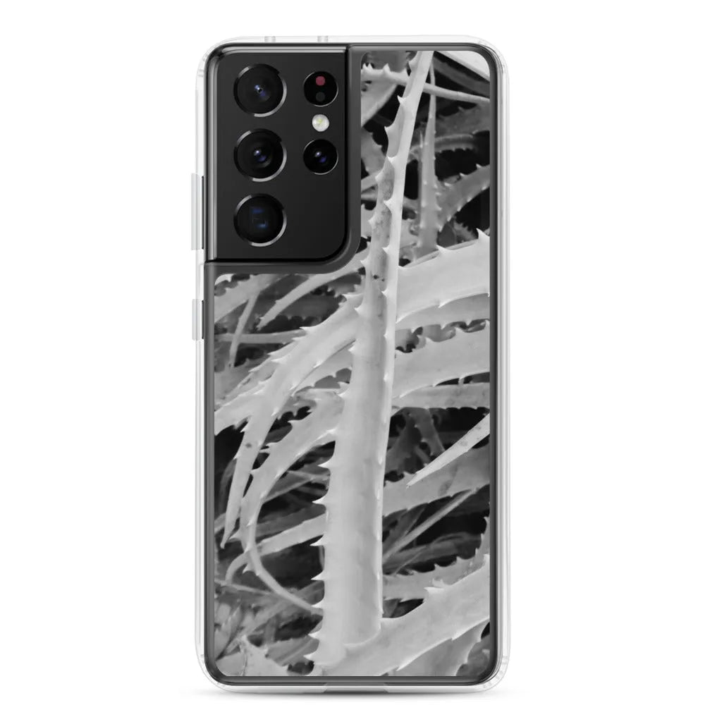 Spiked Samsung Galaxy Case - Black And White - Samsung Galaxy S21 Ultra - Mobile Phone Cases - Aesthetic Art