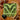 Square Print Symmetrical Heart-shaped Kaleidoscope Green Aloe Vera Humble, Trippy, Botanical
