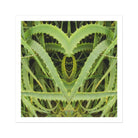 Spiked - Trippy Aloe Vera Botanical Art Print, Mirrored Aloe Vera Plant Leaves Heart-like Shape