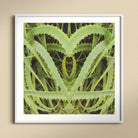Spiked - Trippy Aloe Vera Botanical Art Print, Mirrored Aloe Vera Plant Leaves Symmetrical Green Pattern