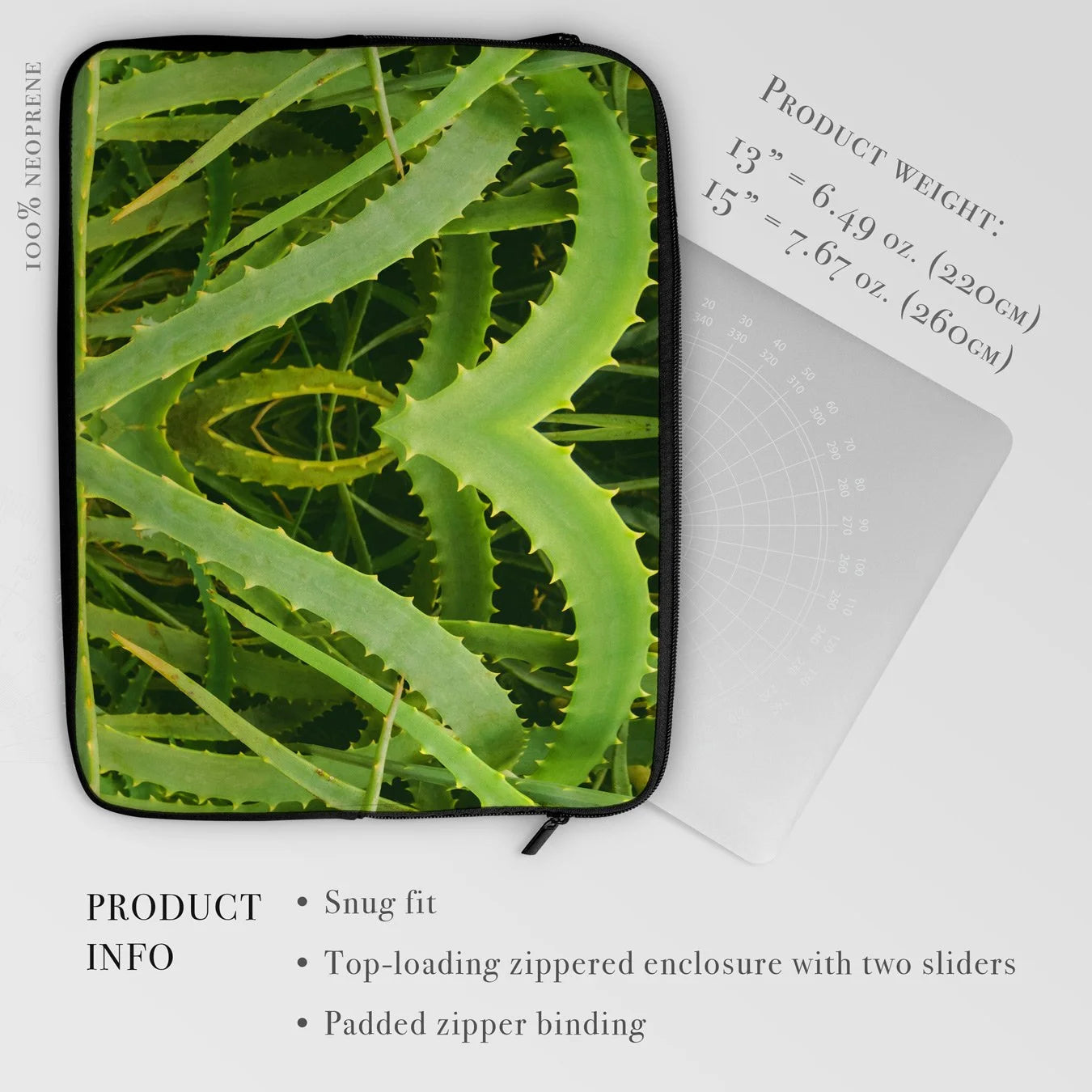 Spiked too - Trippy Aloe Vera Botanical Laptop Sleeve Computer Covers & Skins