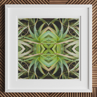 Spiked too - Trippy Aloe Vera Botanical Op Art Print