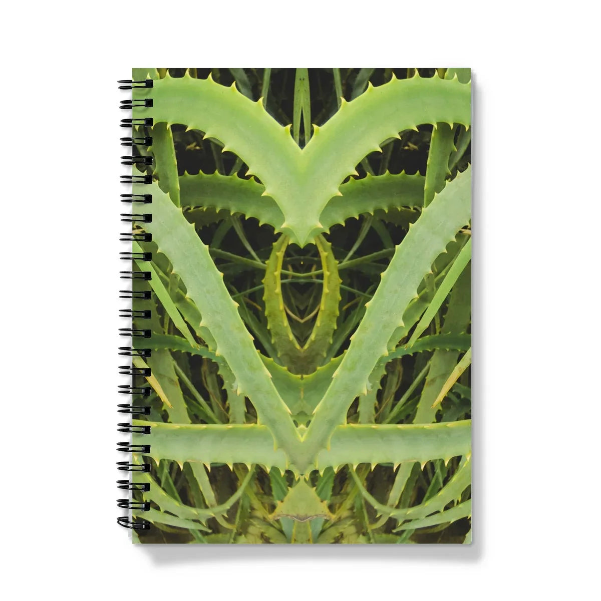 Spiked - Trippy Aloe Vera Op Art Notebook A5 - Graph Paper Notebooks & Notepads