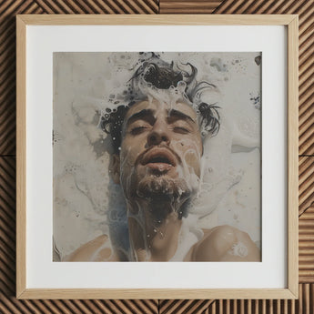 Spilled Milk - Dreamy Gay Art Erotica Giclee Print / Canvas, Ethereal Sea, Milky Waters, Gay Art