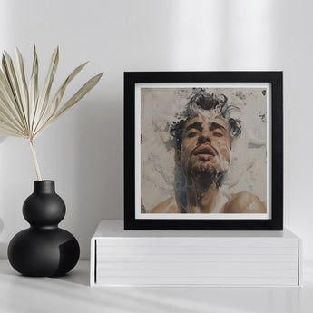Spilled Milk - Dreamy Gay Art Erotica Giclee Print, Framed Portrait Person Water Face