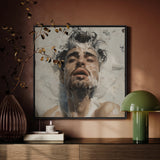 Spilled Milk - Subtle Sexy Gay Erotic Art Framed Canvas, Framed Portrait Photograph Person Submerged Water Eyes Closed