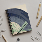 Fan - Kamisaka Sekka Japanese Edo Woodblock Art Notebook Notebooks & Notepads