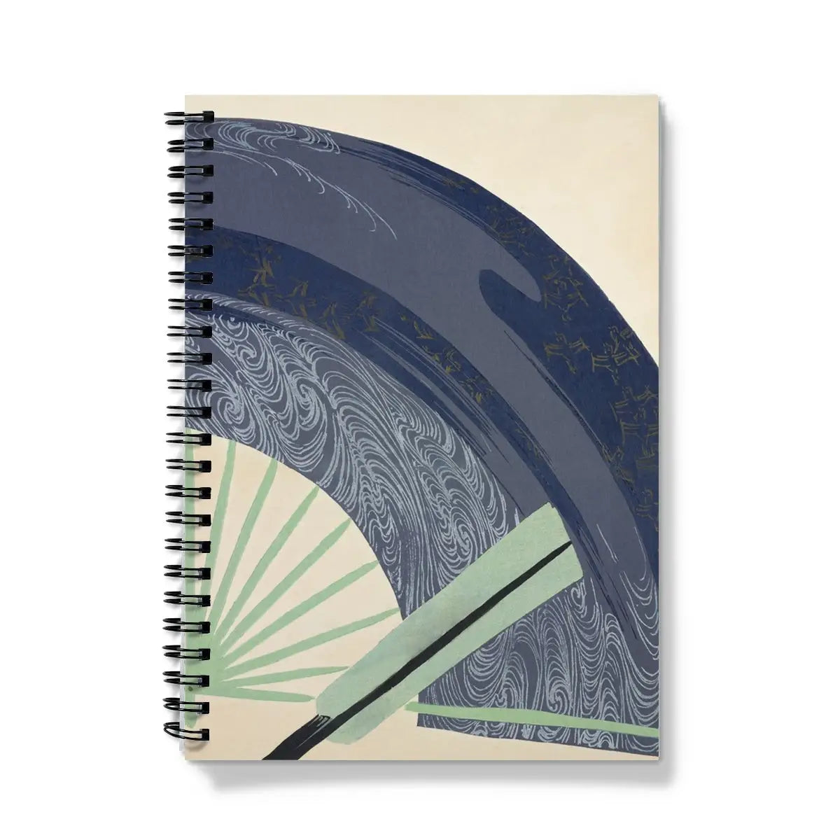 Fan - Kamisaka Sekka Edo Woodblock Notebook A5 / Graph Notebooks & Notepads