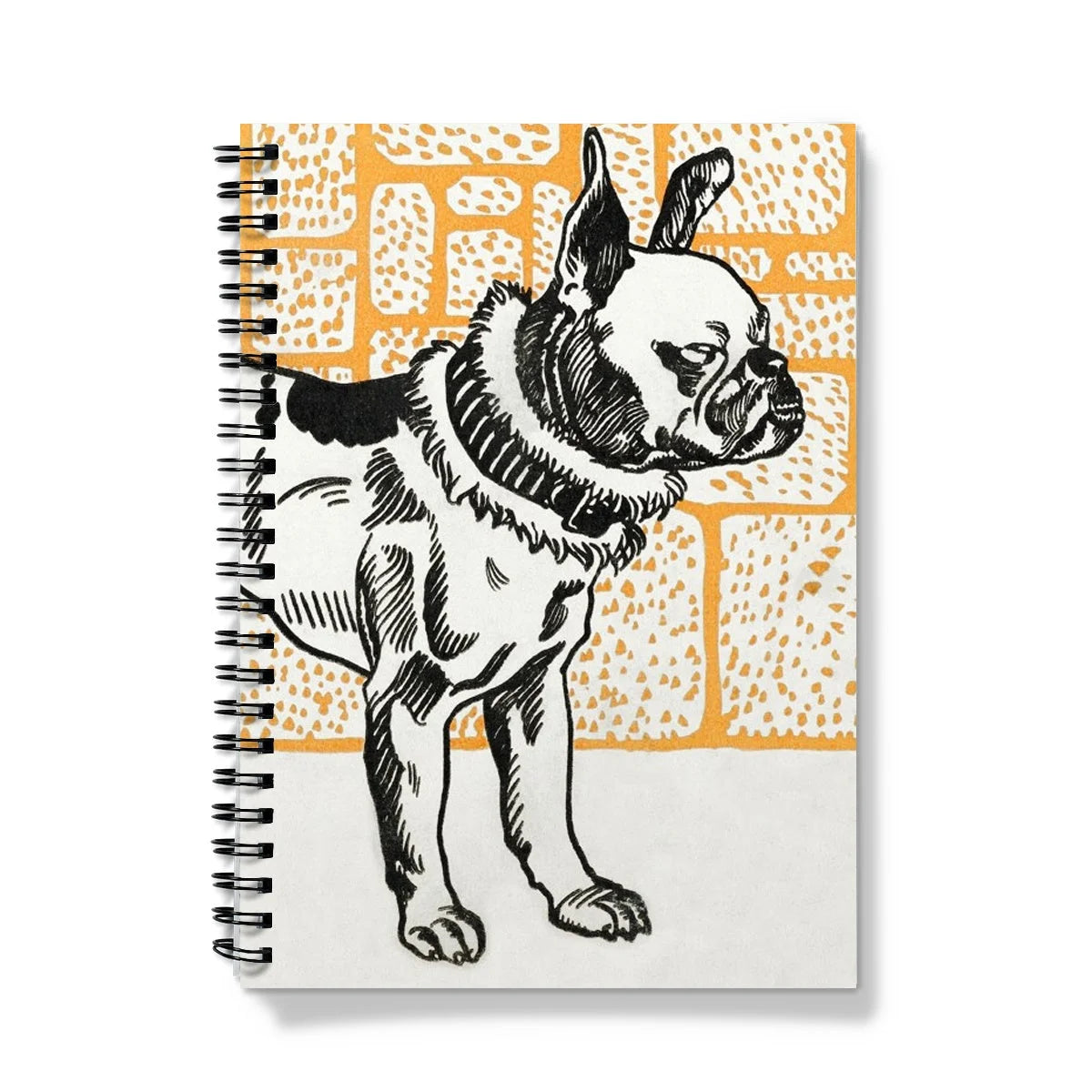 Pitbull - Moriz Jung Vintage Dog Illustration Notebook A5 / Graph Notebooks & Notepads