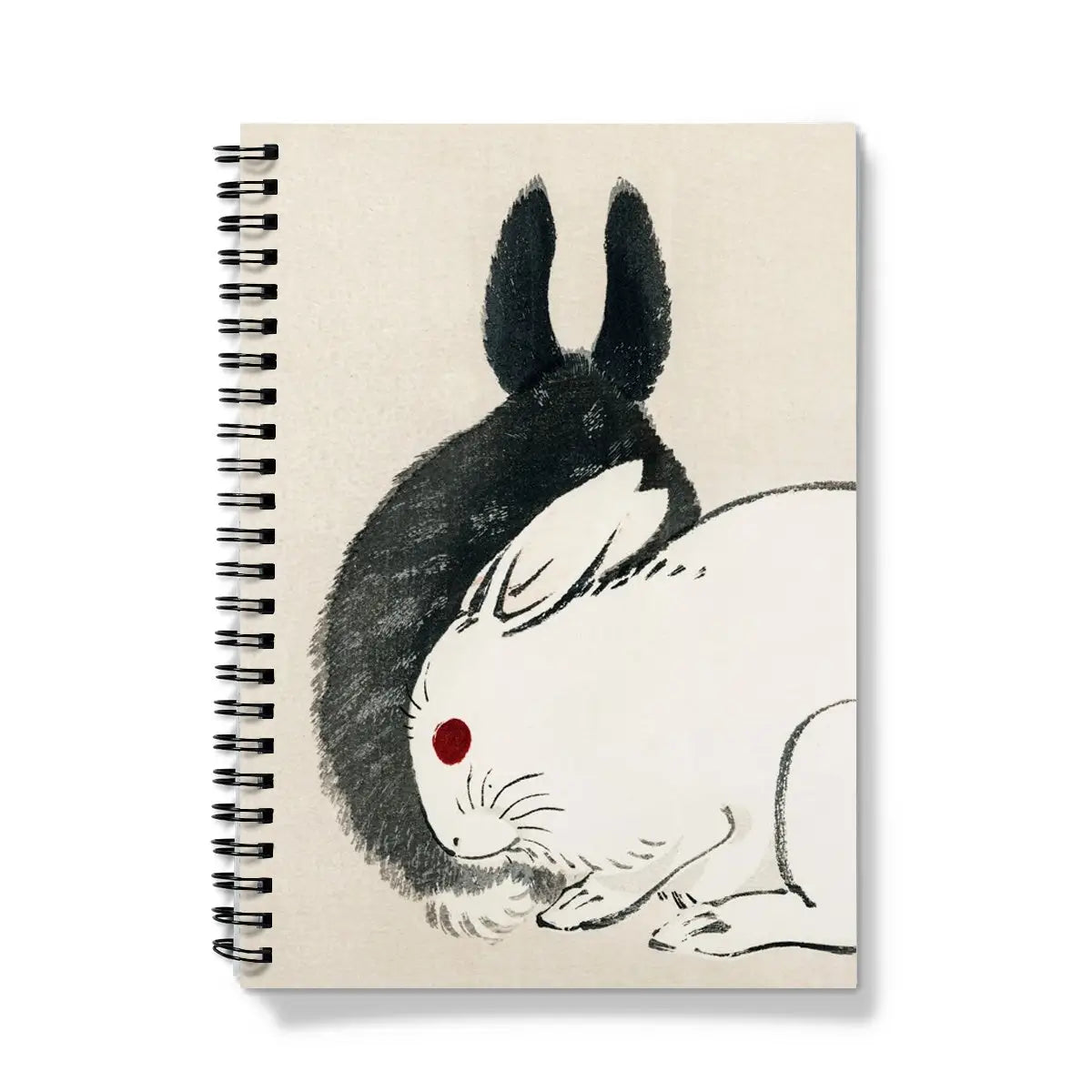 Rabbits - Kōno Bairei Black and White Meiji Art Notebook Notebooks & Notepads