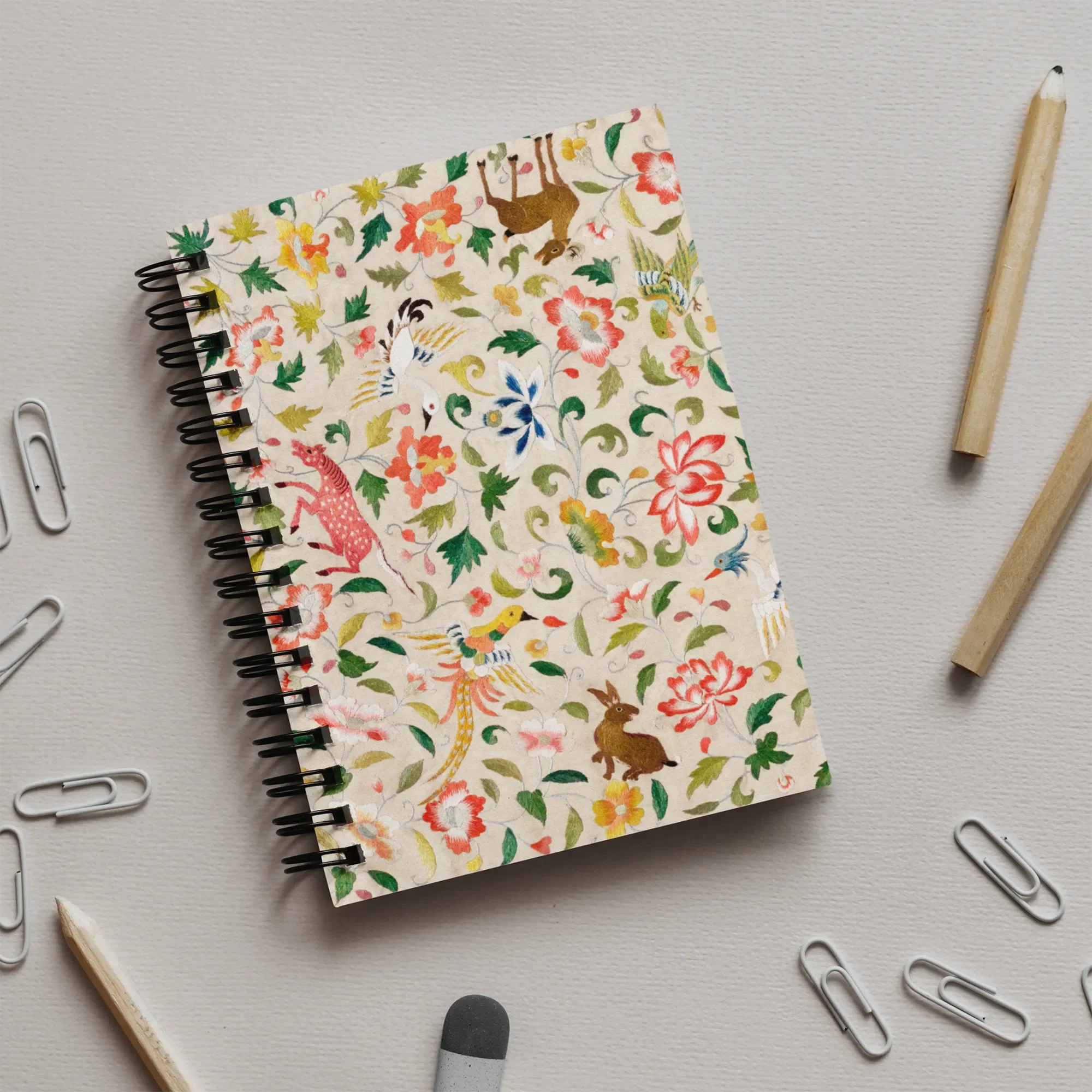 Crittersweet Symphony - Decorative Fabric Art Notebook Notebooks & Notepads